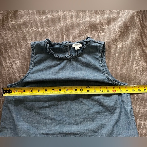 J Crew Factory Denim Chambray high-neck swing sleeveless top size Small - Picture 10 of 12